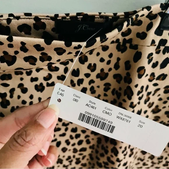 J Crew Animal Print No 2 Pencil Skirt NWT Size 20 - Picture 4 of 4